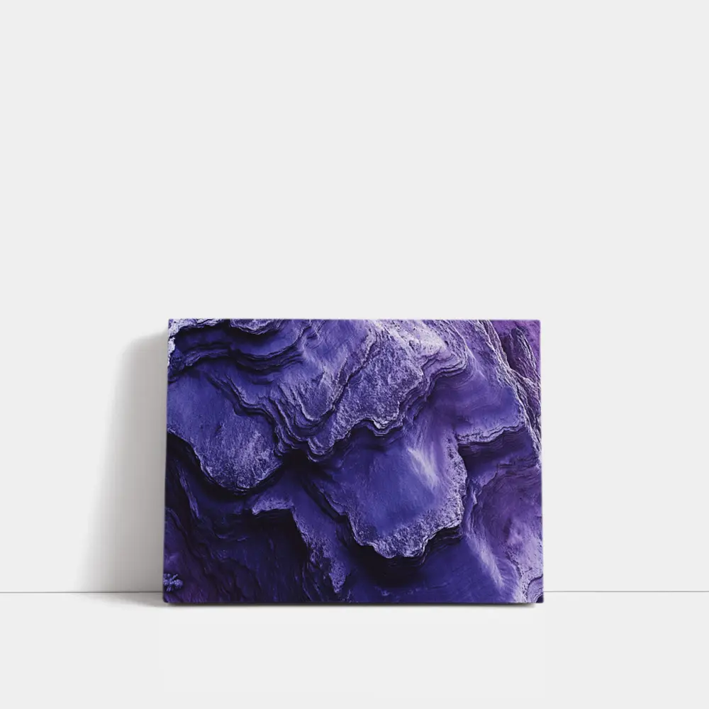 Purple Rock Layers Abstract Geological Formation – Wall Art