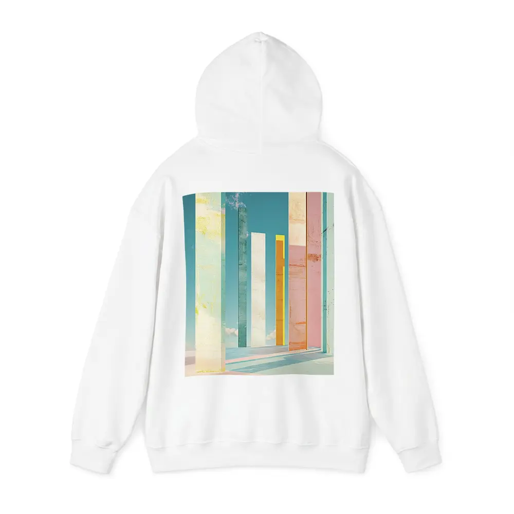 Pastel Columns Abstract Architecture Blue Sky – Hoodies