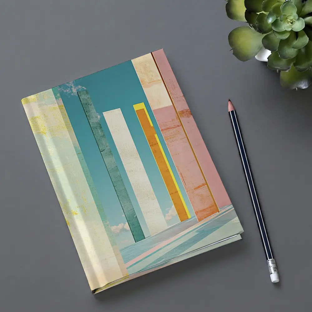 Pastel Columns Abstract Architecture Blue Sky – Notebooks