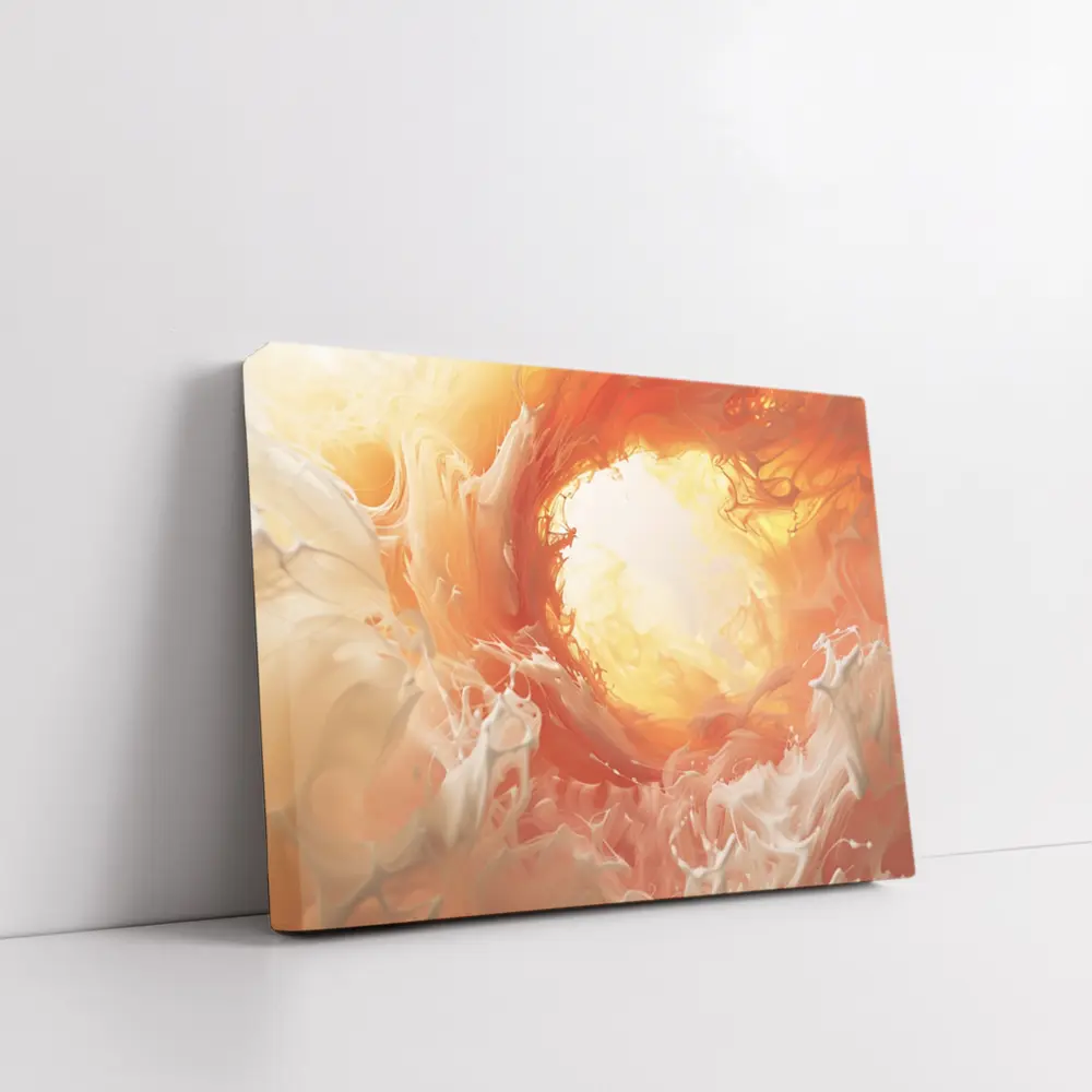 Orange Abstract Swirl Fluid Art Print – Wall Art