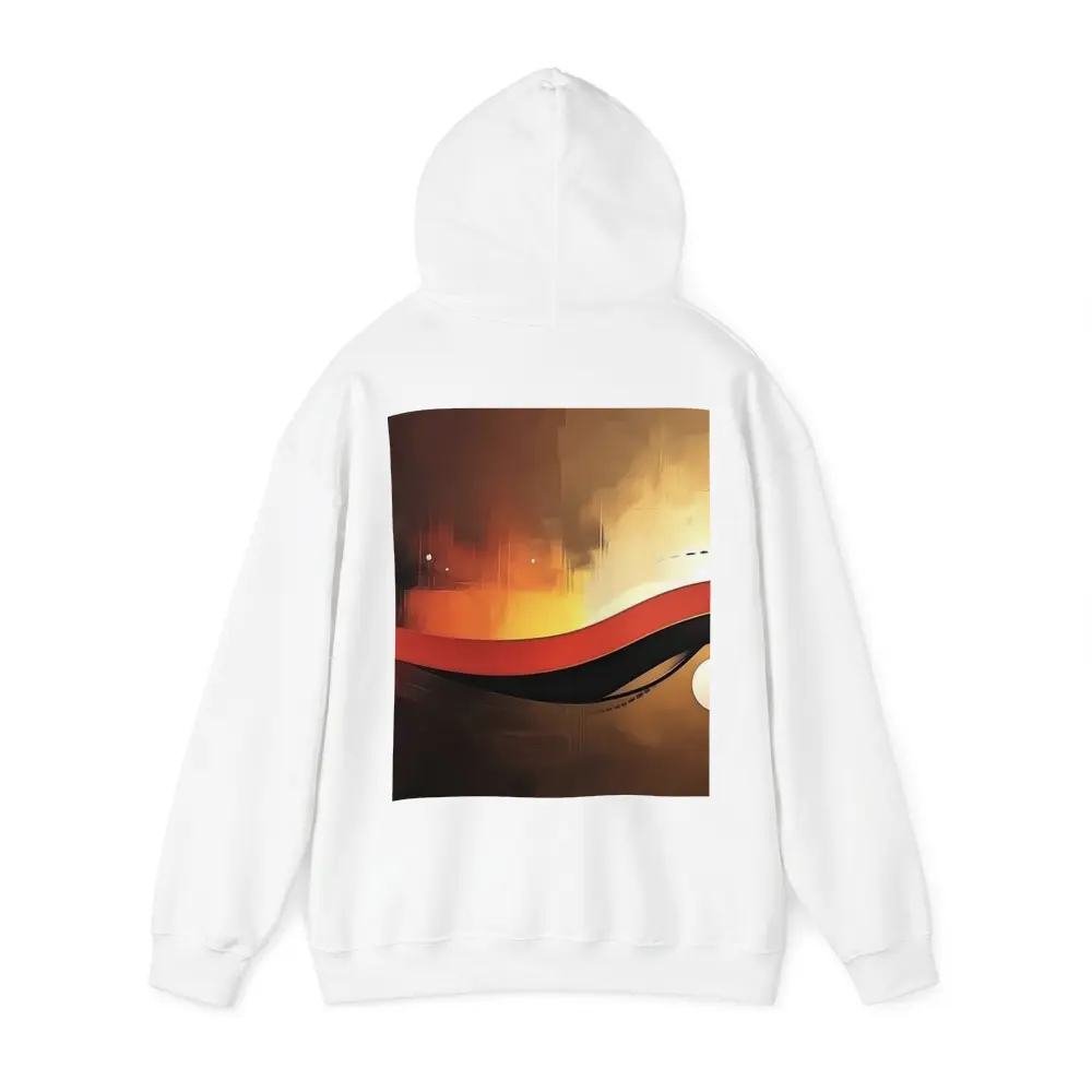 Red Black Wave Abstract Gold Background Art – Hoodies