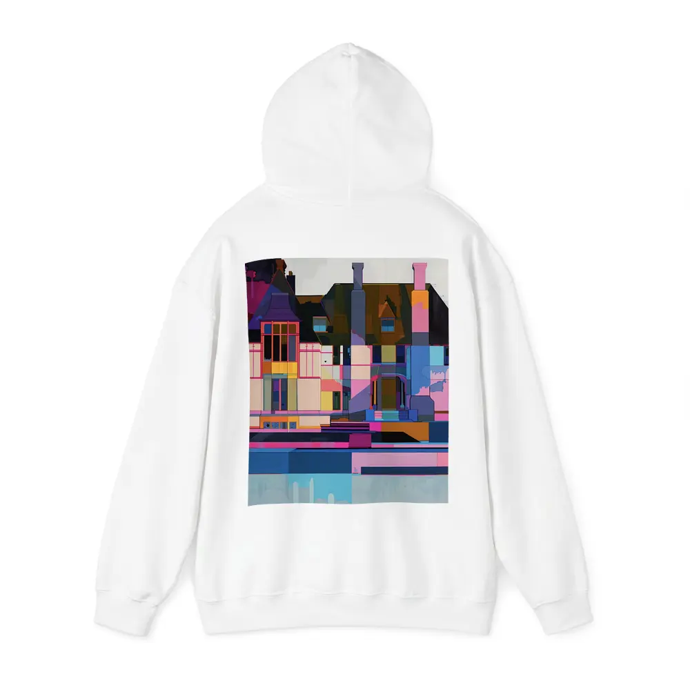 Colorful Geometric House Architecture Pop Art – Hoodies