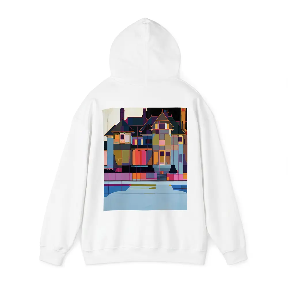 Victorian House Pool Geometric Pop Art – Hoodies