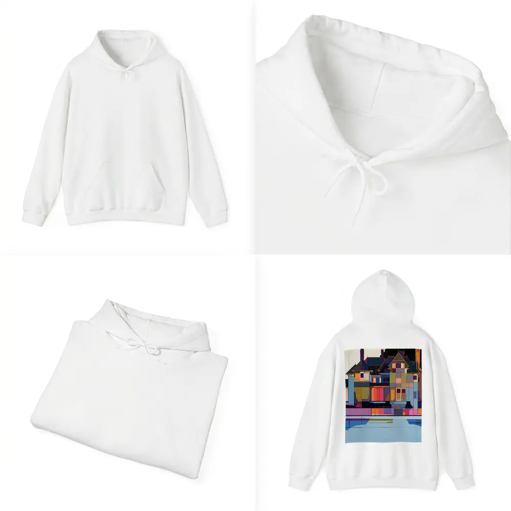 Victorian House Pool Geometric Pop Art – Hoodies