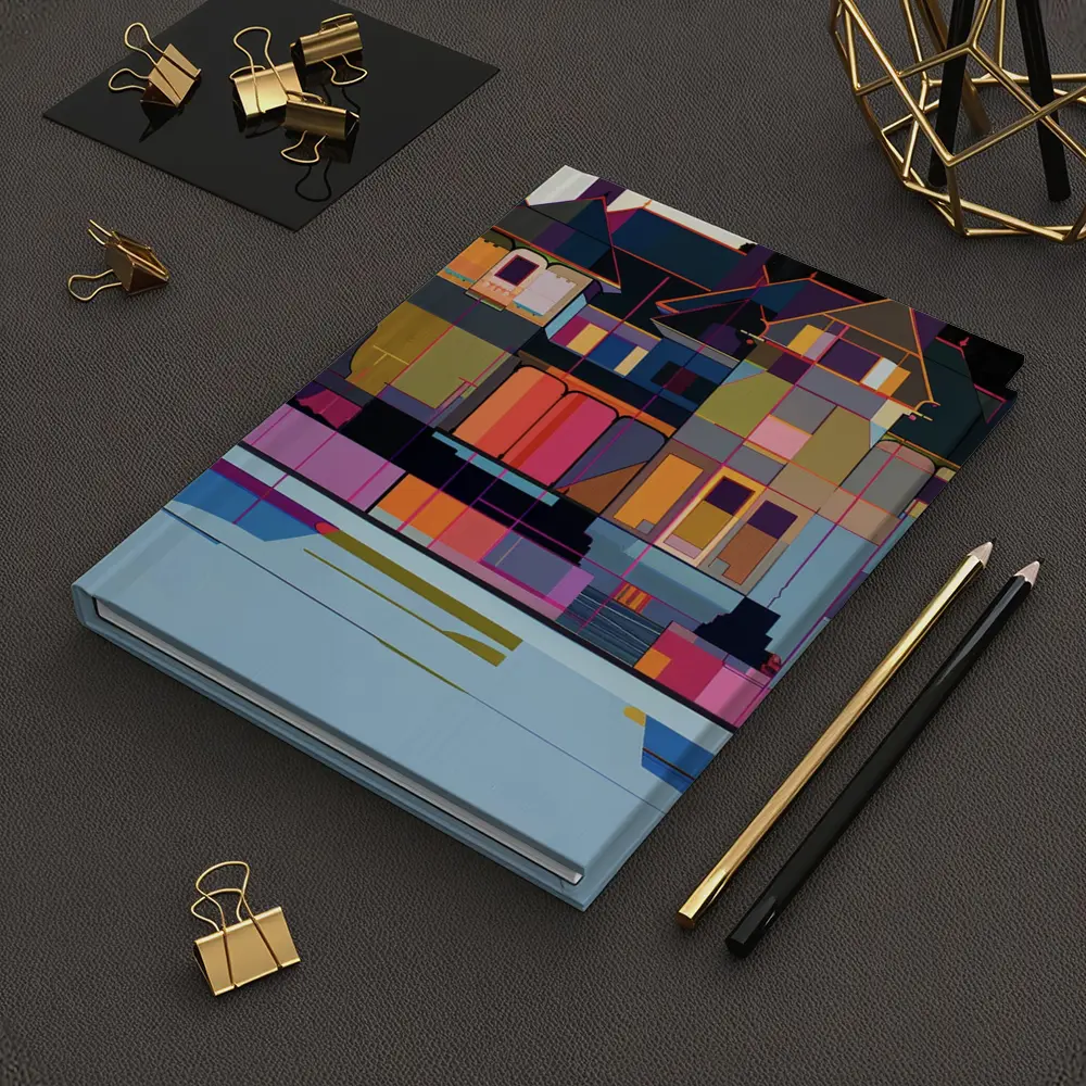 Victorian House Pool Geometric Pop Art – Notebooks