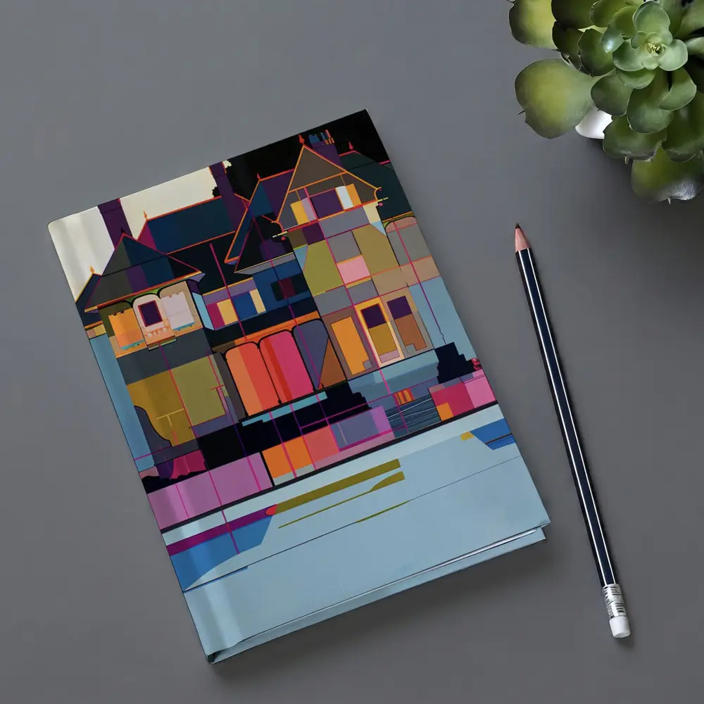 Victorian House Pool Geometric Pop Art – Notebooks