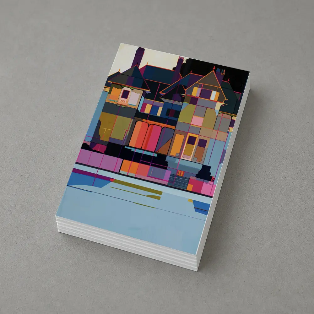 Victorian House Pool Geometric Pop Art – Postcards