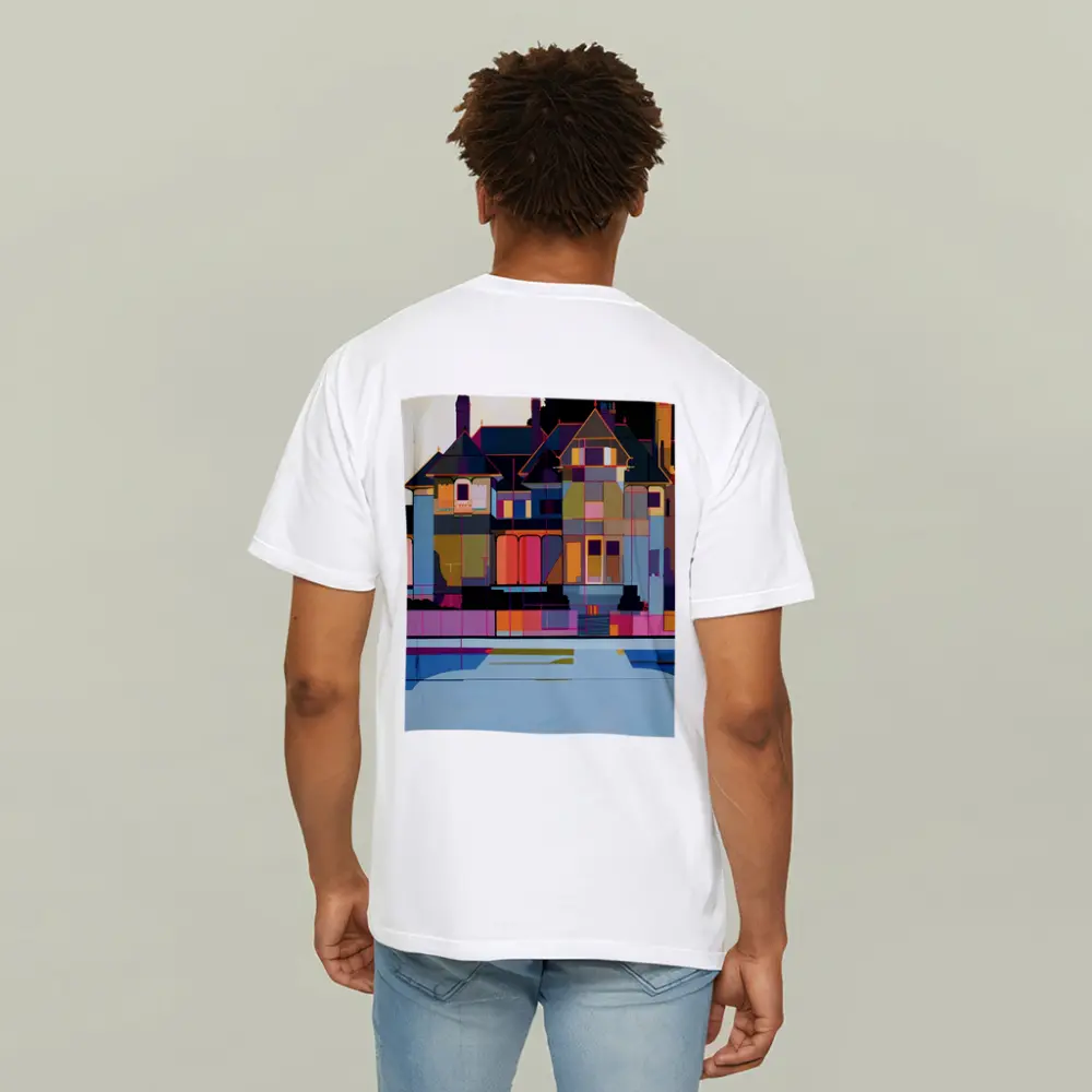 Victorian House Pool Geometric Pop Art – T-Shirts
