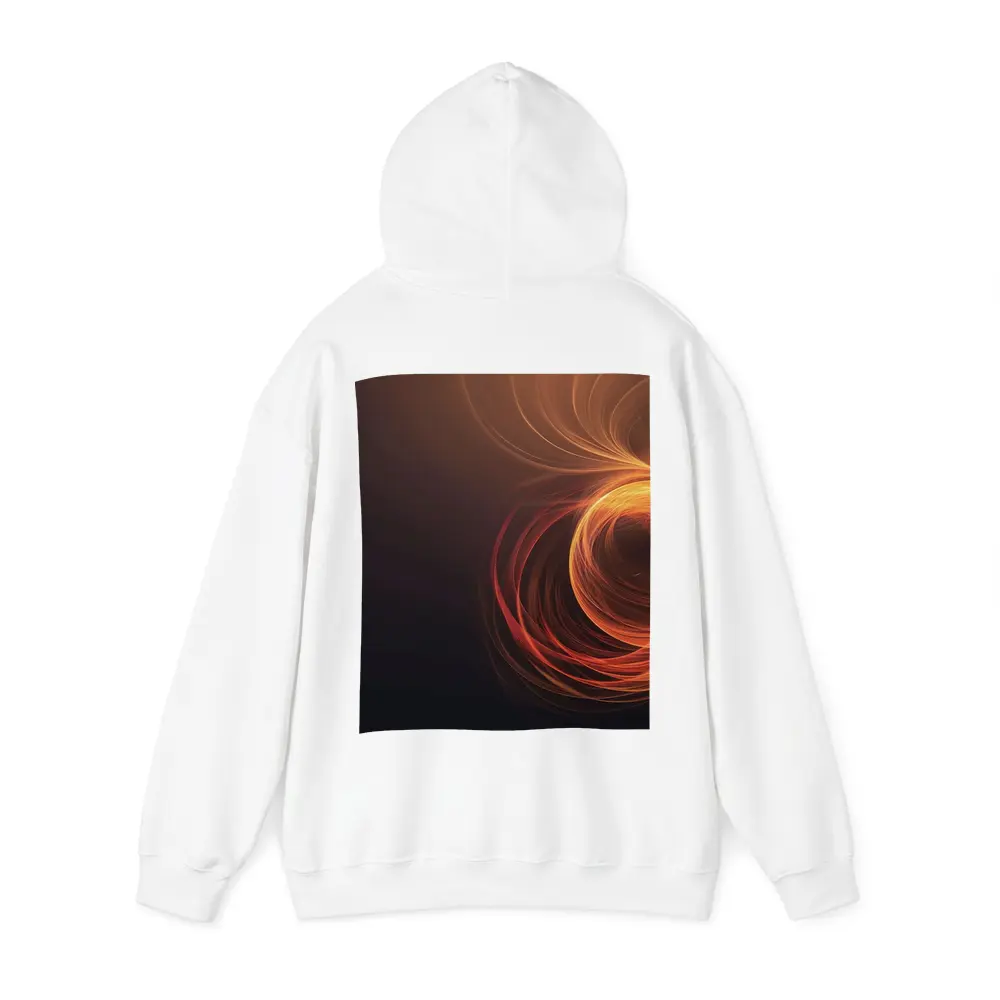 Orange Fire Spiral Abstract Dark Background – Hoodies