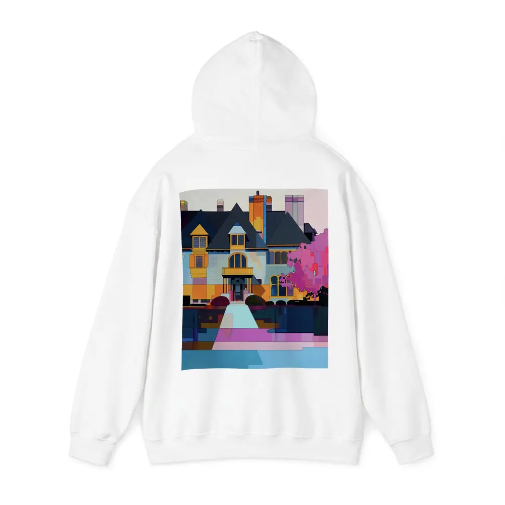 Victorian Mansion Geometric Flat Art Style – Hoodies