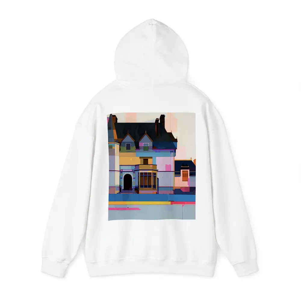 Colorful Victorian Mansion Pop Art Style – Hoodies