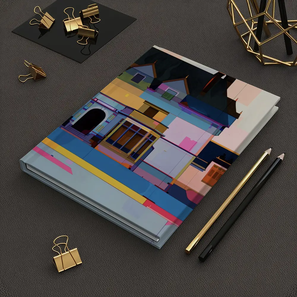 Colorful Victorian Mansion Pop Art Style – Notebooks