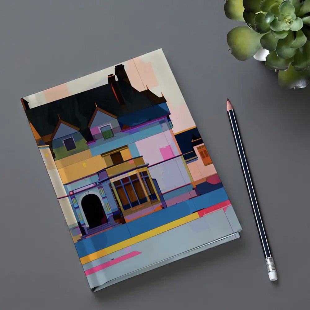 Colorful Victorian Mansion Pop Art Style – Notebooks