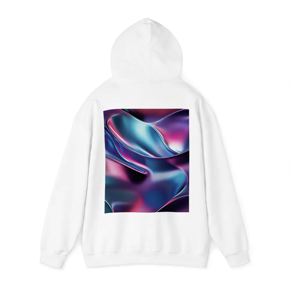 Iridescent Metallic Abstract Purple Blue Waves – Hoodies
