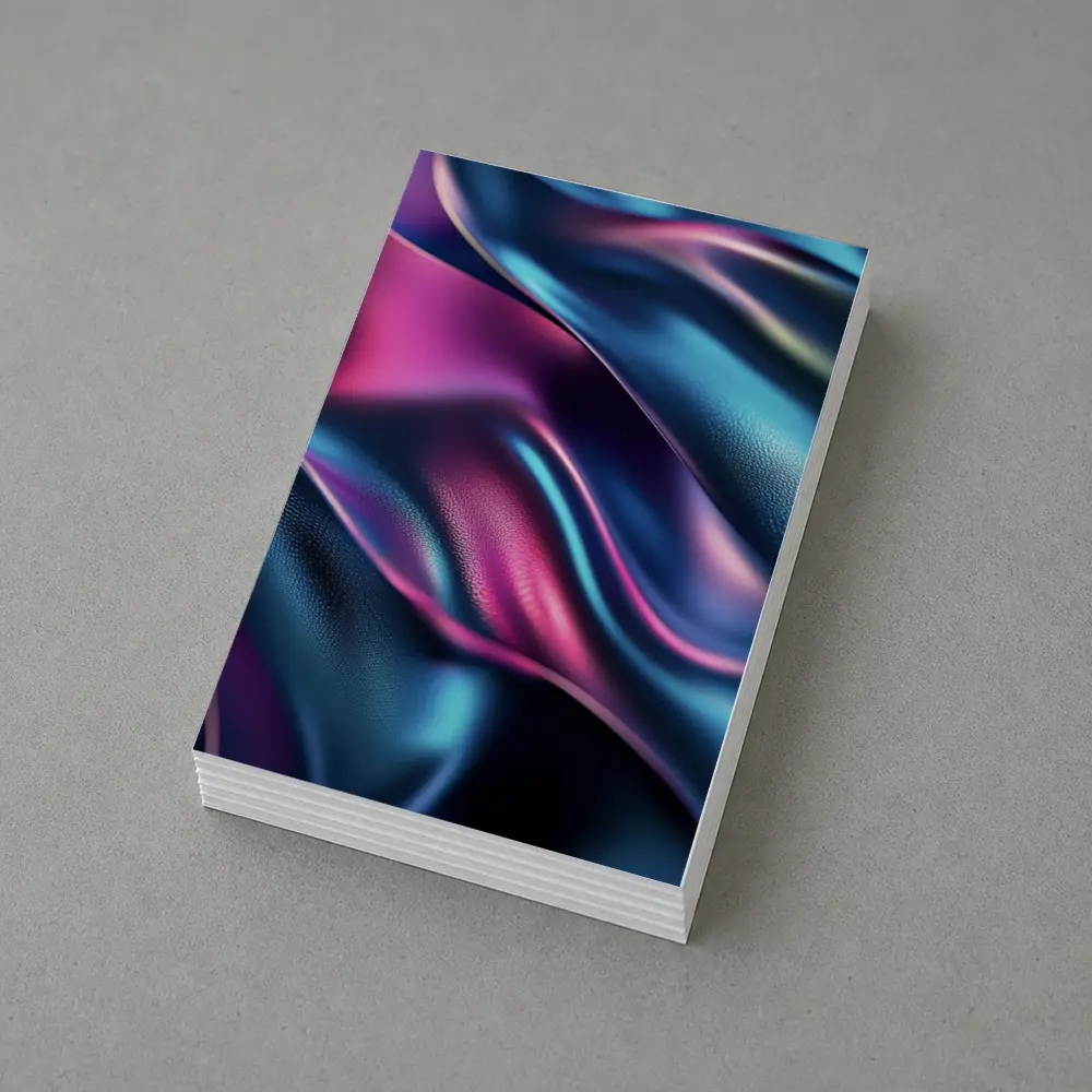 Iridescent Holographic Flowing Silk Abstract Art – Postcards