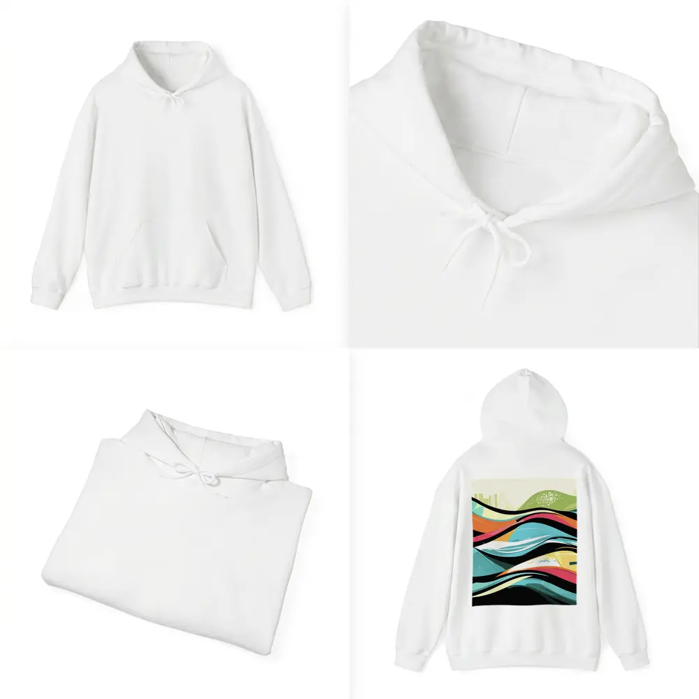 Colorful Graffiti Waves Abstract Urban Art – Hoodies