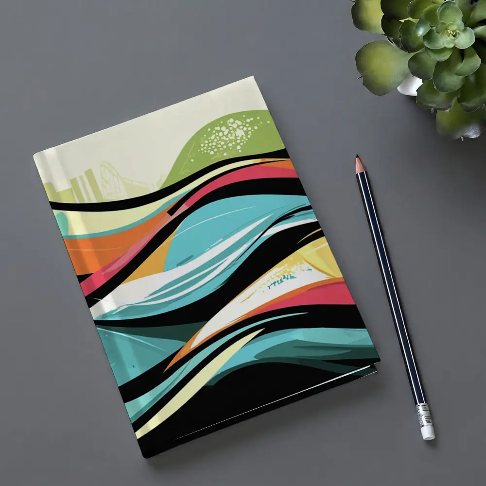 Colorful Graffiti Waves Abstract Urban Art – Notebooks