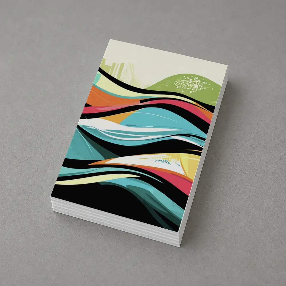 Colorful Graffiti Waves Abstract Urban Art – Postcards