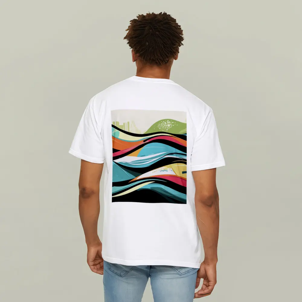 Colorful Graffiti Waves Abstract Urban Art – T-Shirts