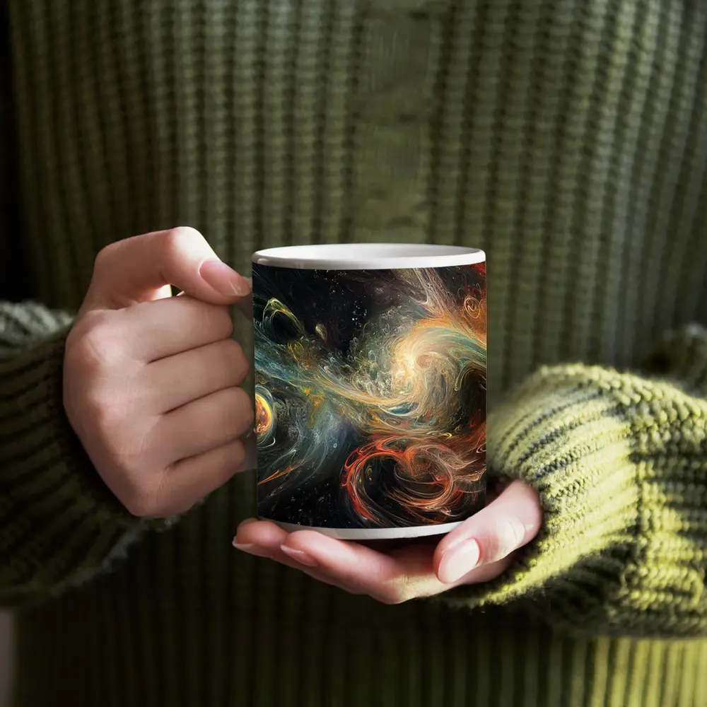 Cosmic Swirls Abstract Space Galaxy Art – Mugs