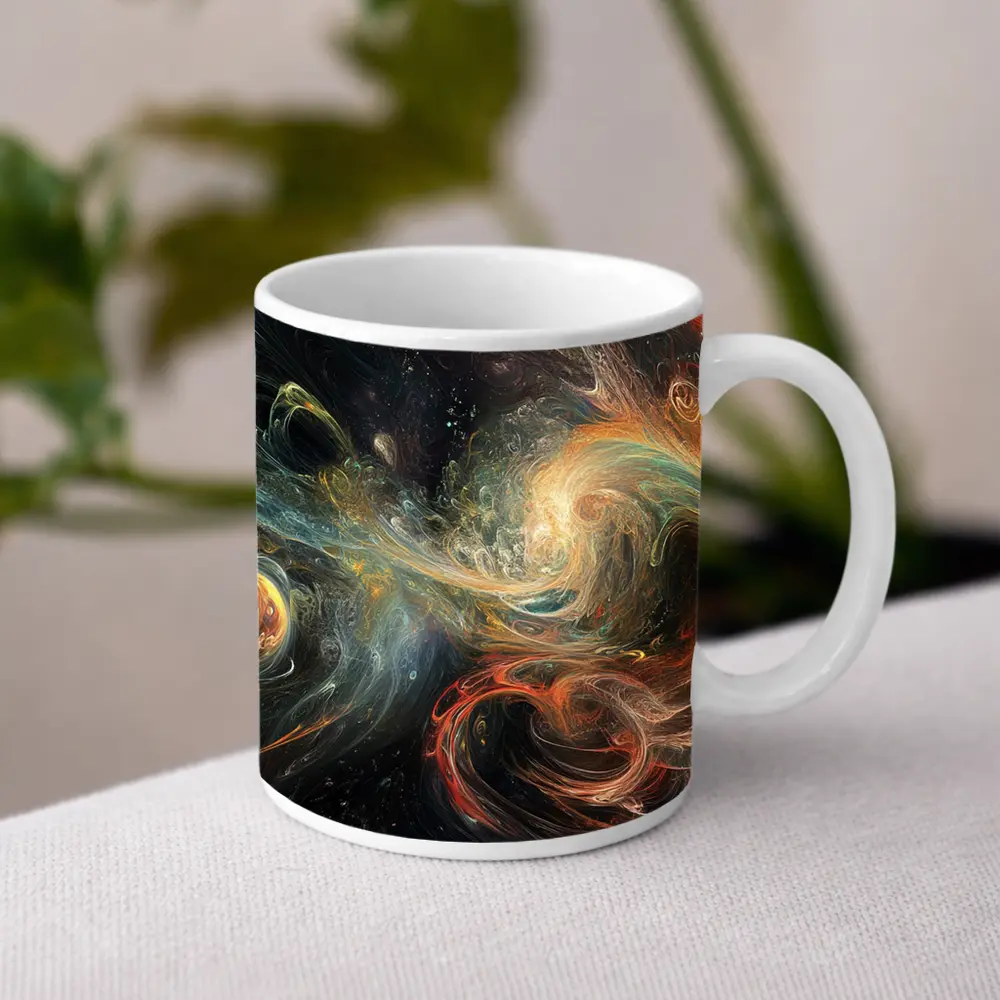 Cosmic Swirls Abstract Space Galaxy Art – Mugs