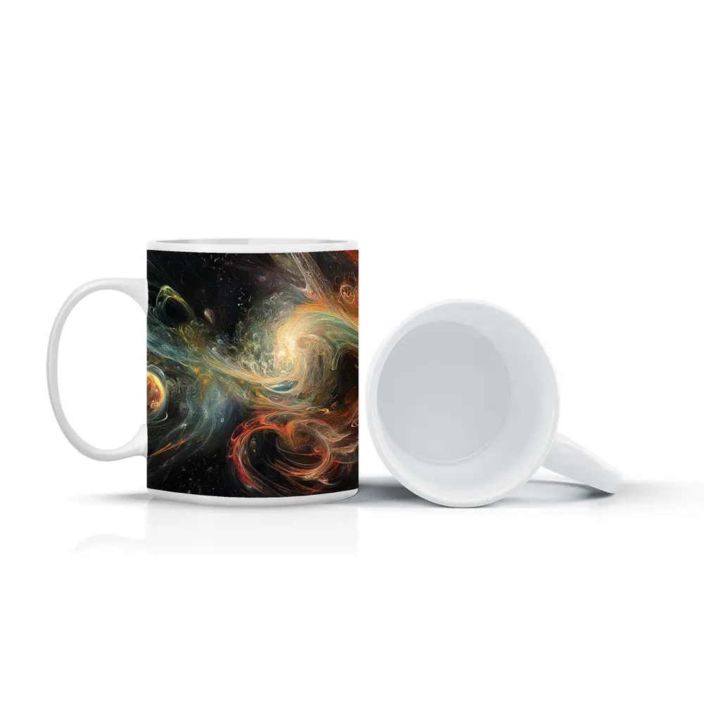 Cosmic Swirls Abstract Space Galaxy Art – Mugs