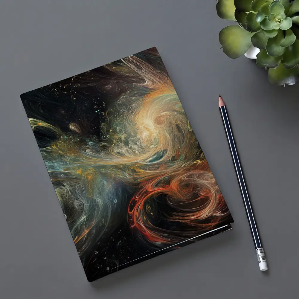 Cosmic Swirls Abstract Space Galaxy Art – Notebooks