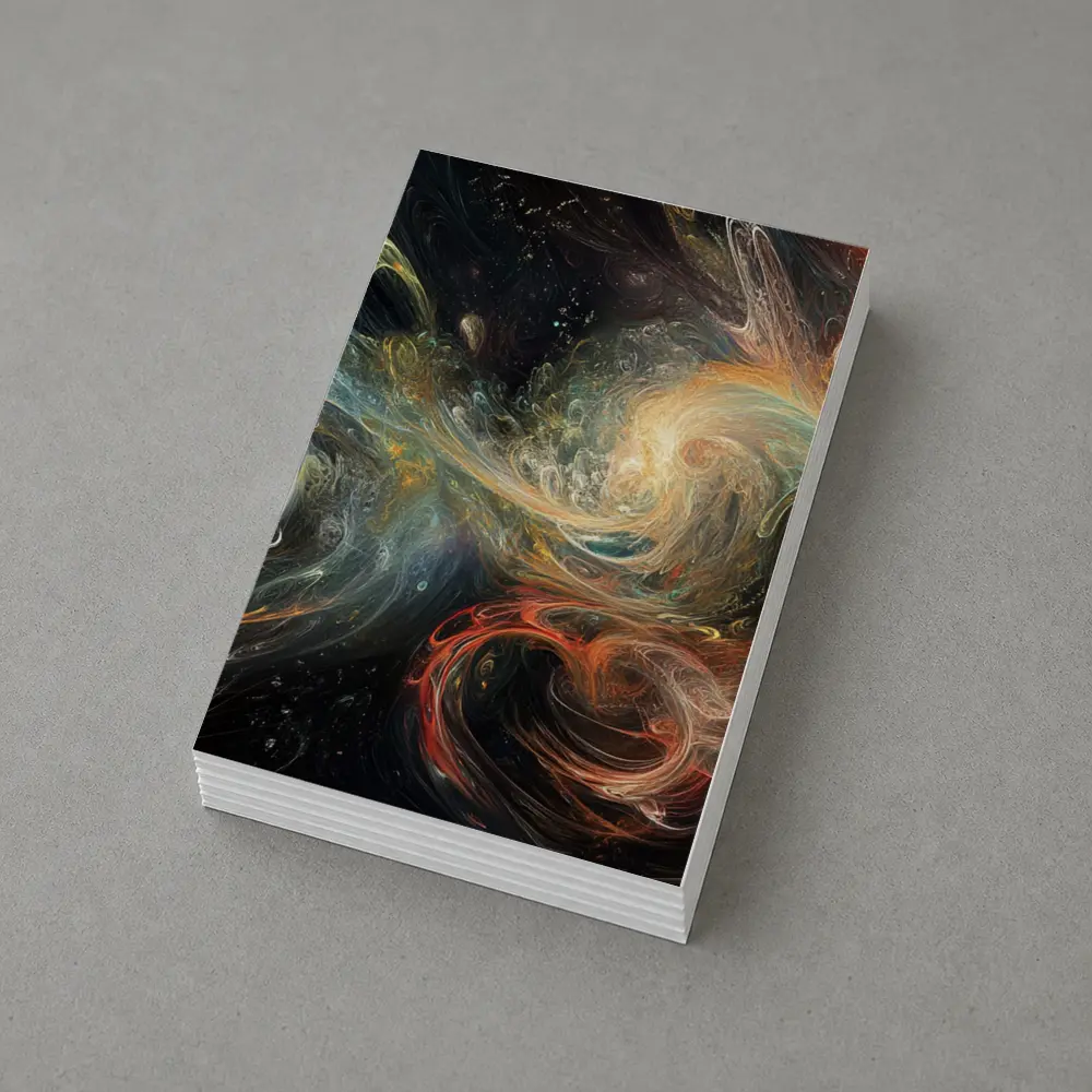 Cosmic Swirls Abstract Space Galaxy Art – Postcards