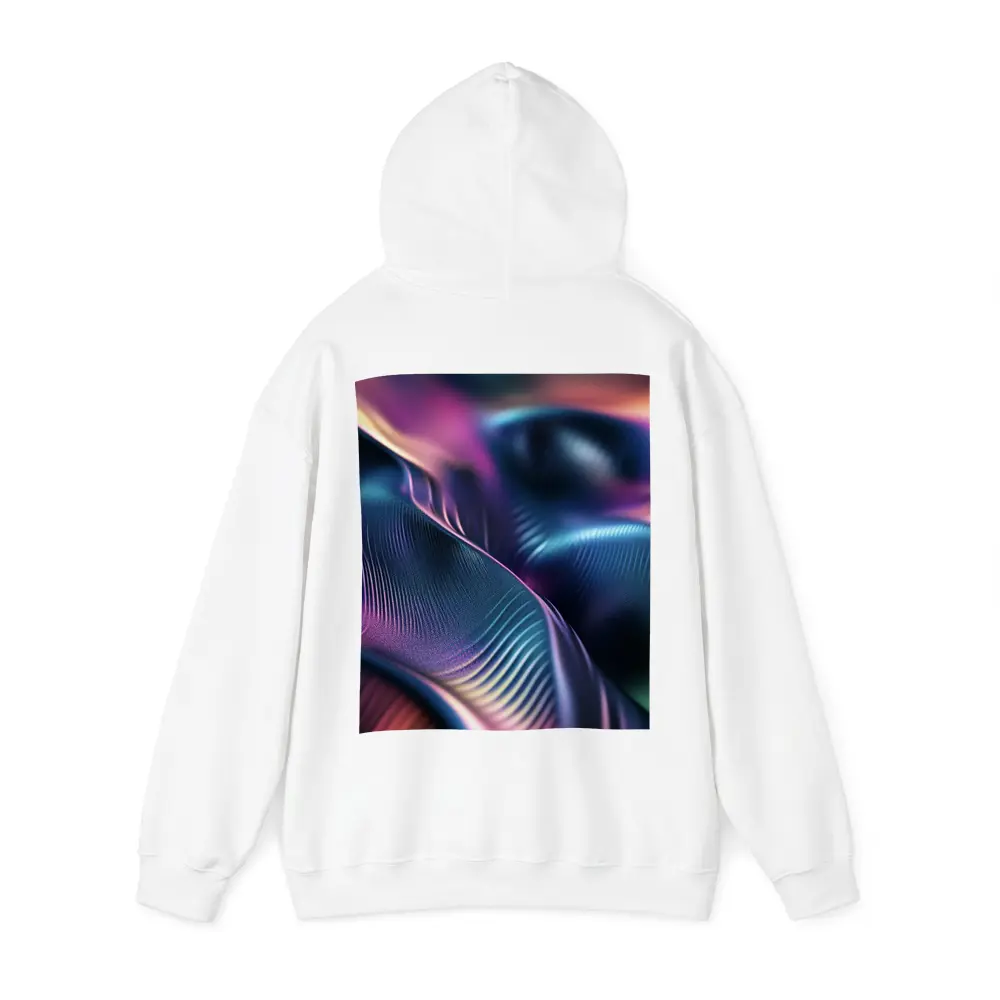 Abstract Wavy Fluid Dark Iridescent Surface – Hoodies