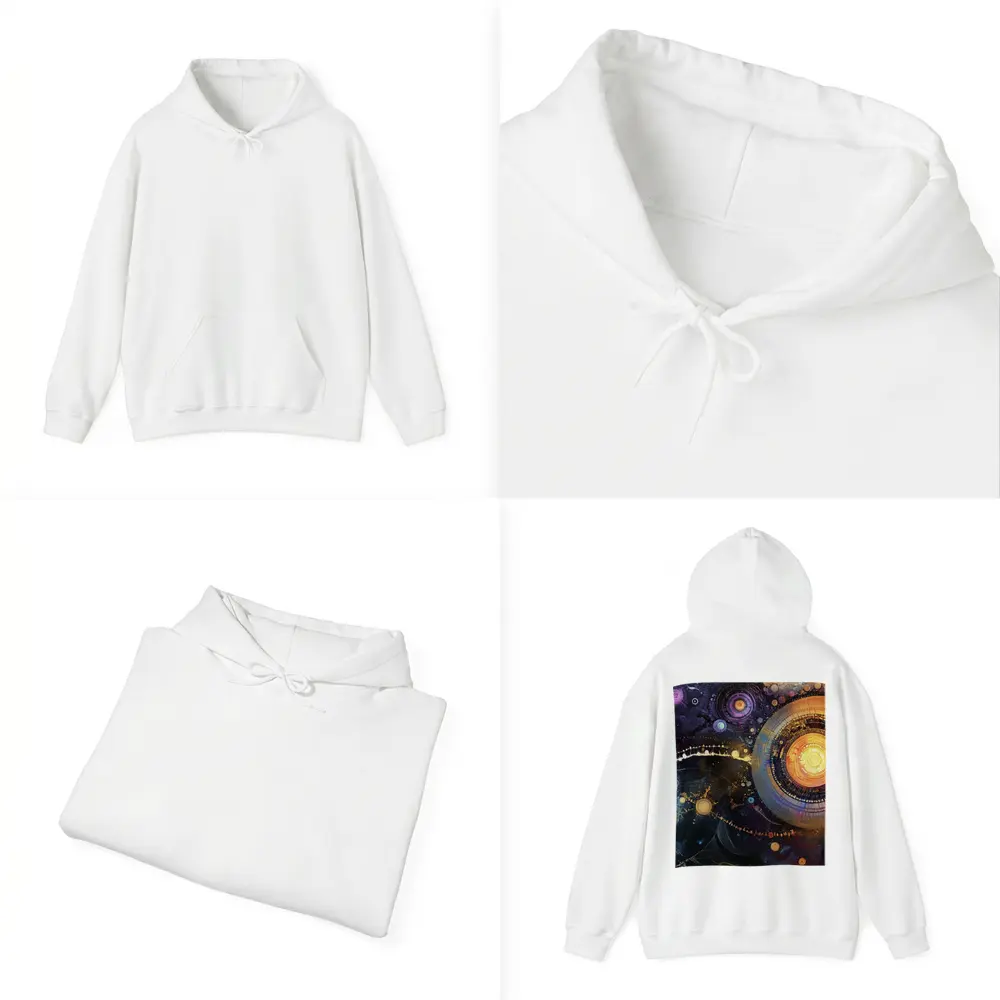Abstract Cosmic Circles Deep Space Art – Hoodies