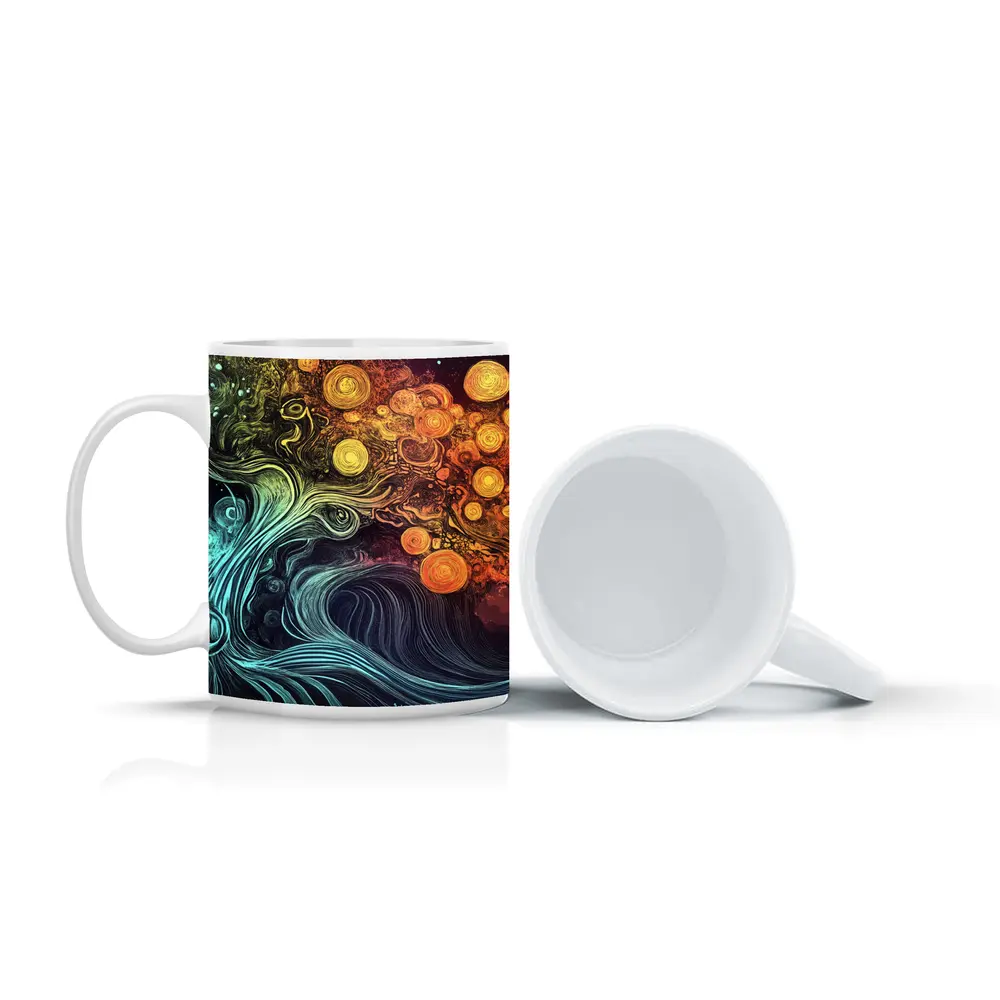Swirling Tree of Life Abstract Art – Mugs