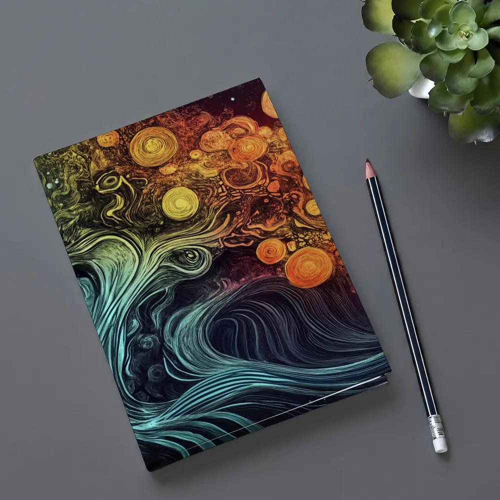Swirling Tree of Life Abstract Art – Notebooks