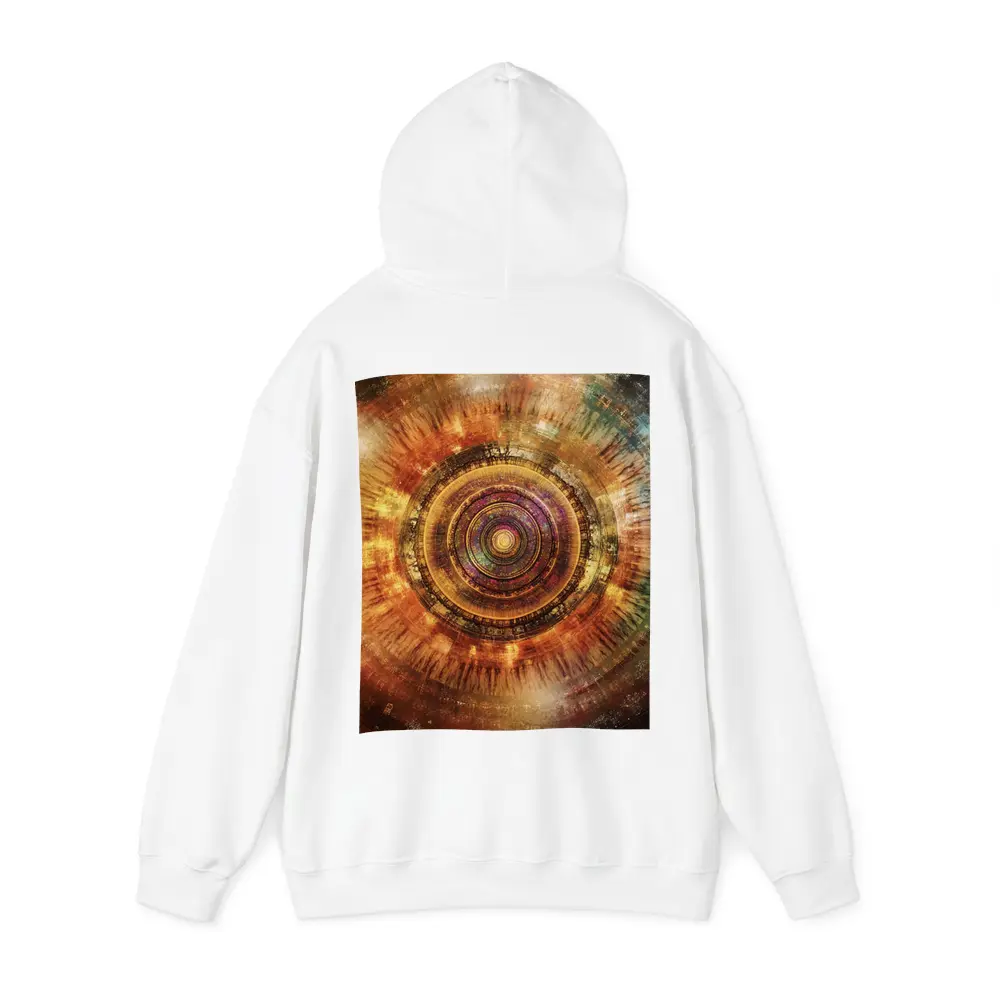 Cosmic Mandala Abstract Warm Glowing Circle Art – Hoodies