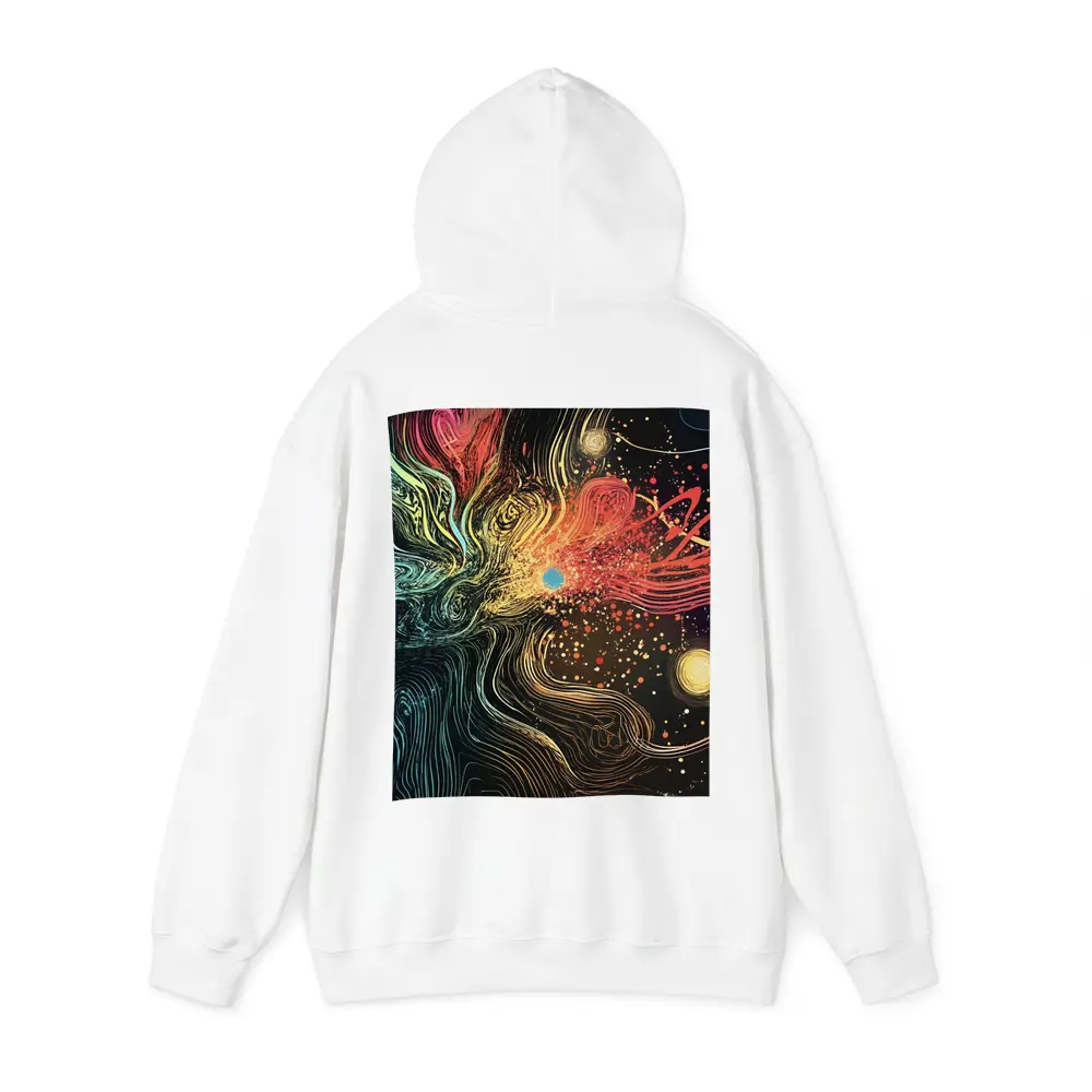 Cosmic Abstract Flow Lines Dark Background – Hoodies