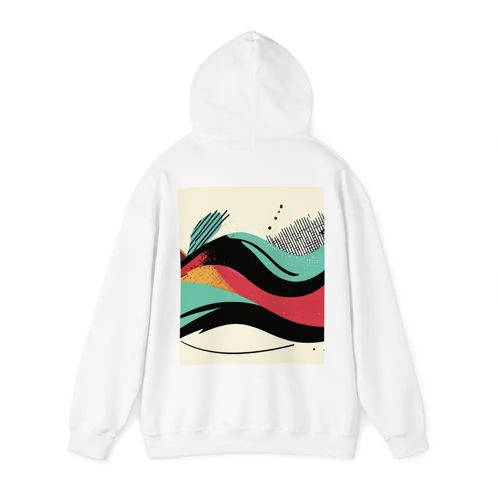 Retro Abstract Wave Art Colorful Bold Design – Hoodies