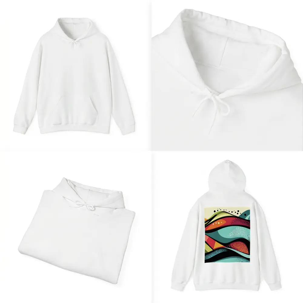 Colorful Abstract Waves Pop Art Style – Hoodies