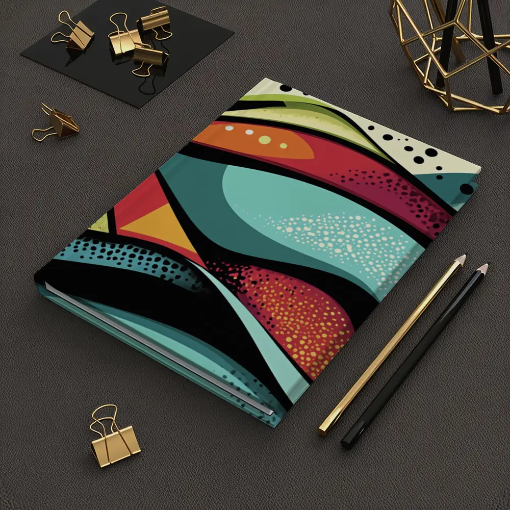 Colorful Abstract Waves Pop Art Style – Notebooks