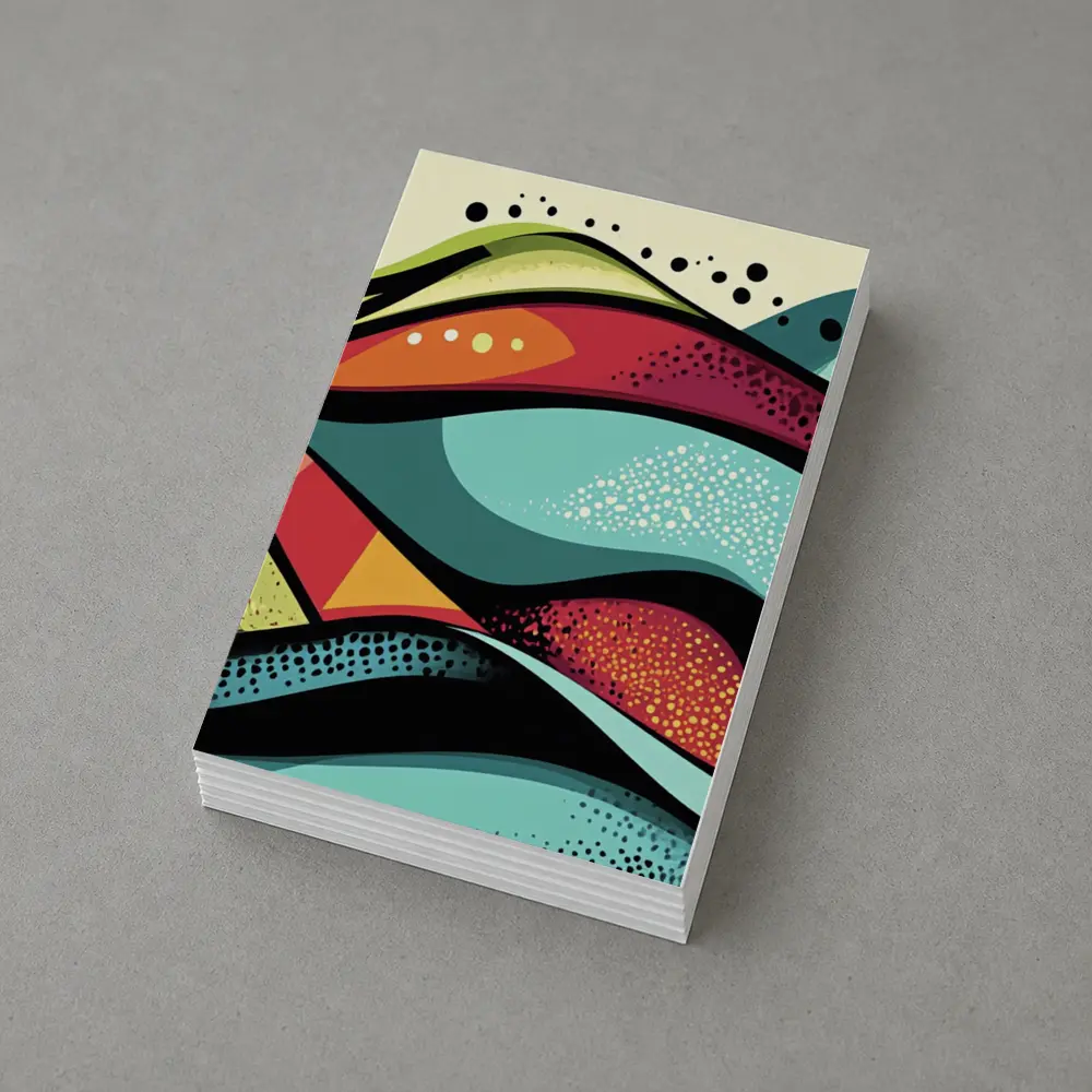 Colorful Abstract Waves Pop Art Style – Postcards