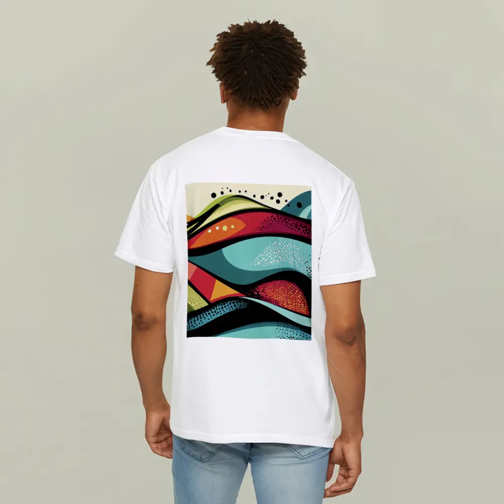 Colorful Abstract Waves Pop Art Style – T-Shirts