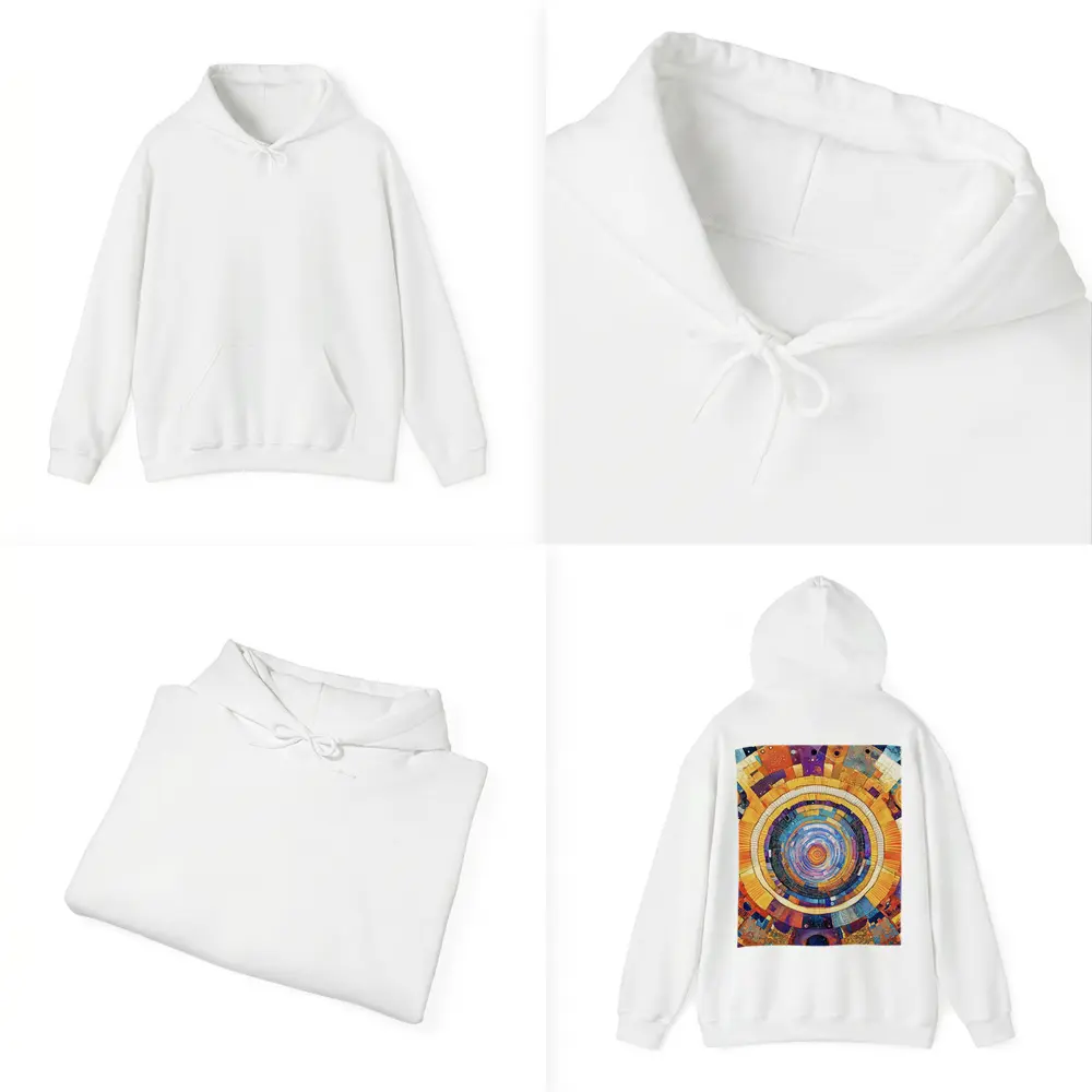 Cosmic Mandala Mosaic Abstract Geometric Art – Hoodies