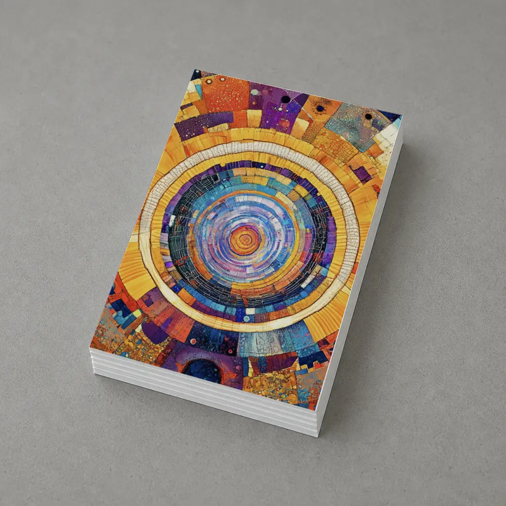 Cosmic Mandala Mosaic Abstract Geometric Art – Postcards