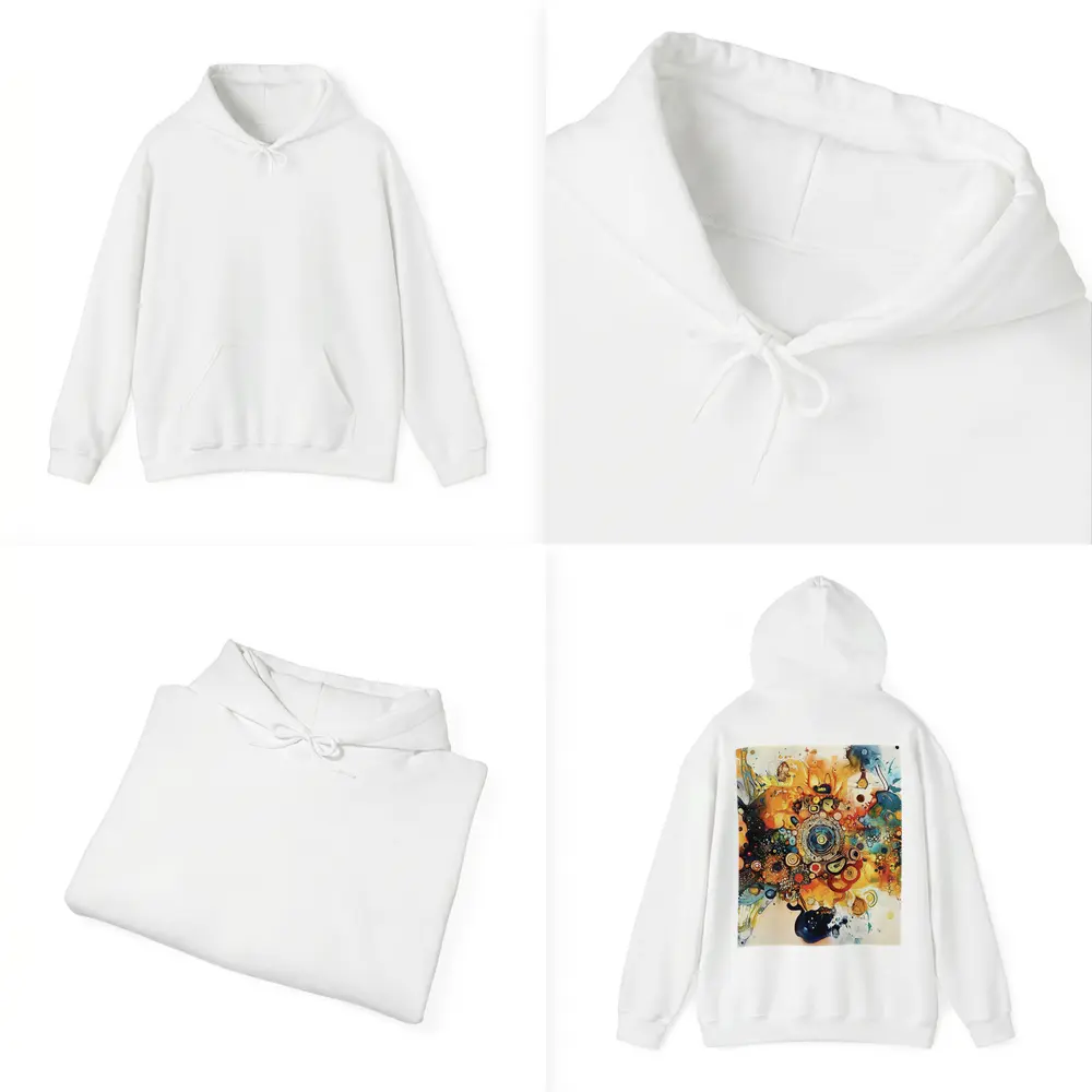 Colorful Abstract Watercolor Circles Cosmic Explosion – Hoodies