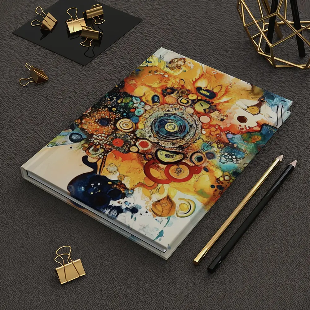 Colorful Abstract Watercolor Circles Cosmic Explosion – Notebooks