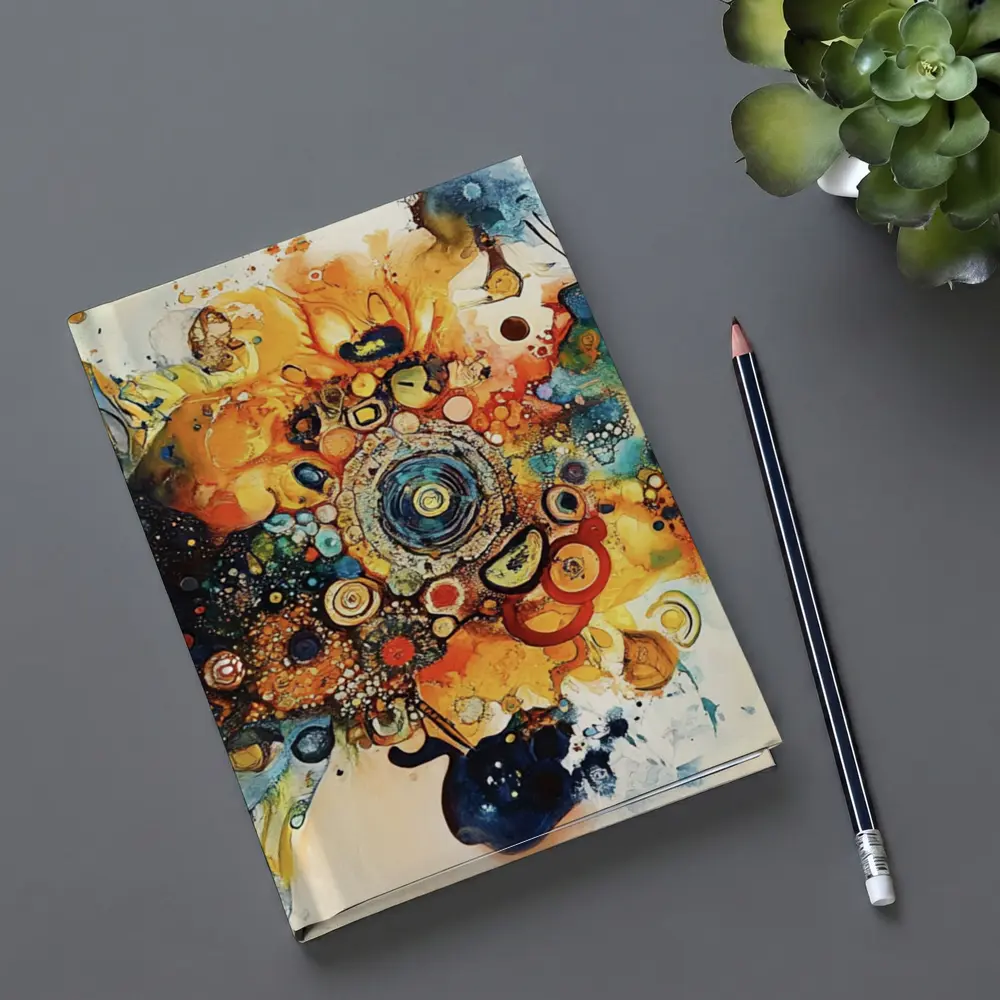Colorful Abstract Watercolor Circles Cosmic Explosion – Notebooks