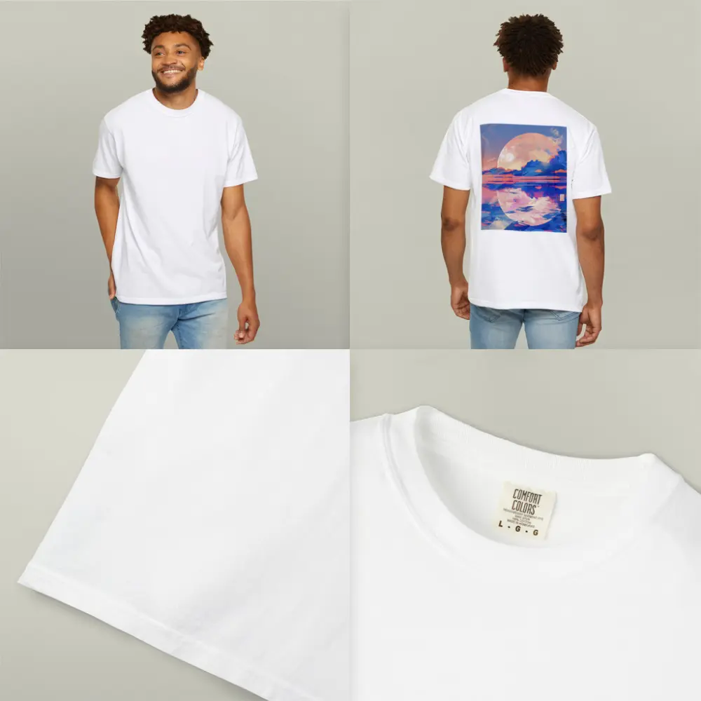 Tropical Moon Reflection Lofi Art – T-Shirts