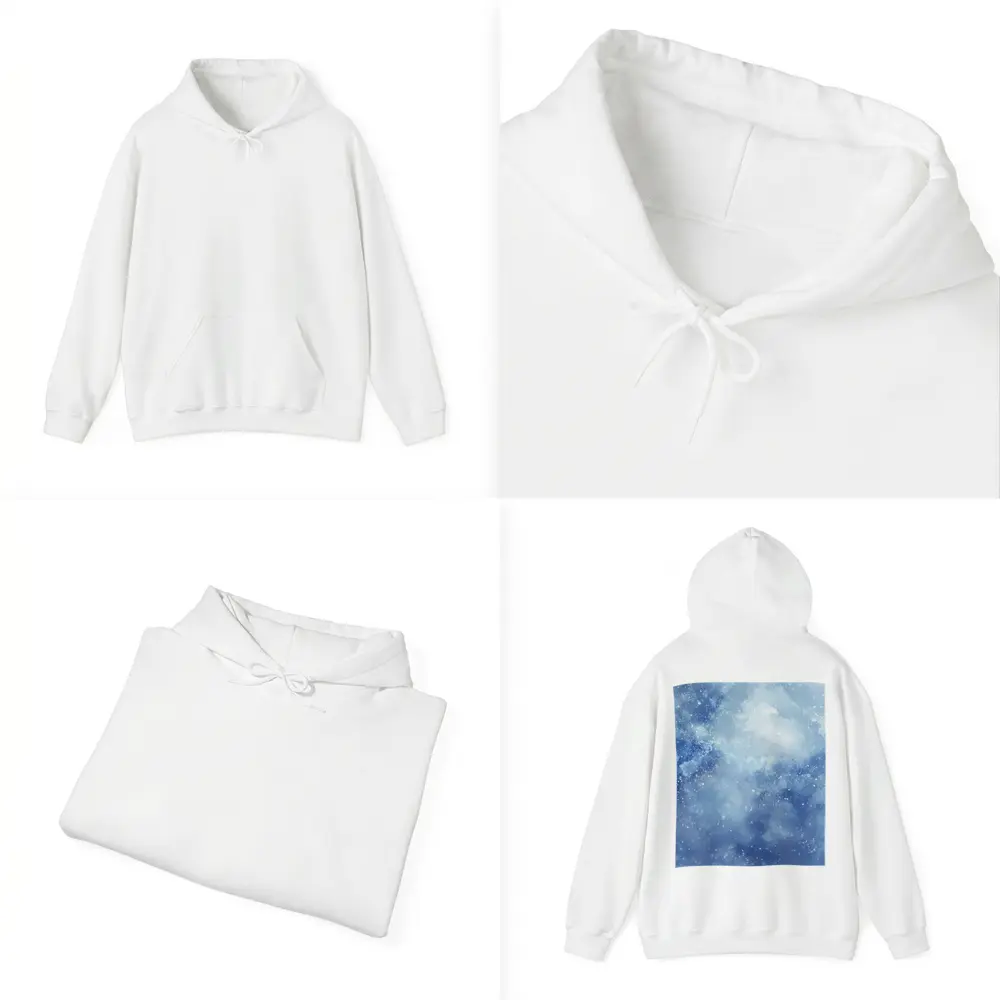 Blue Watercolor Galaxy Starry Night Art – Hoodies