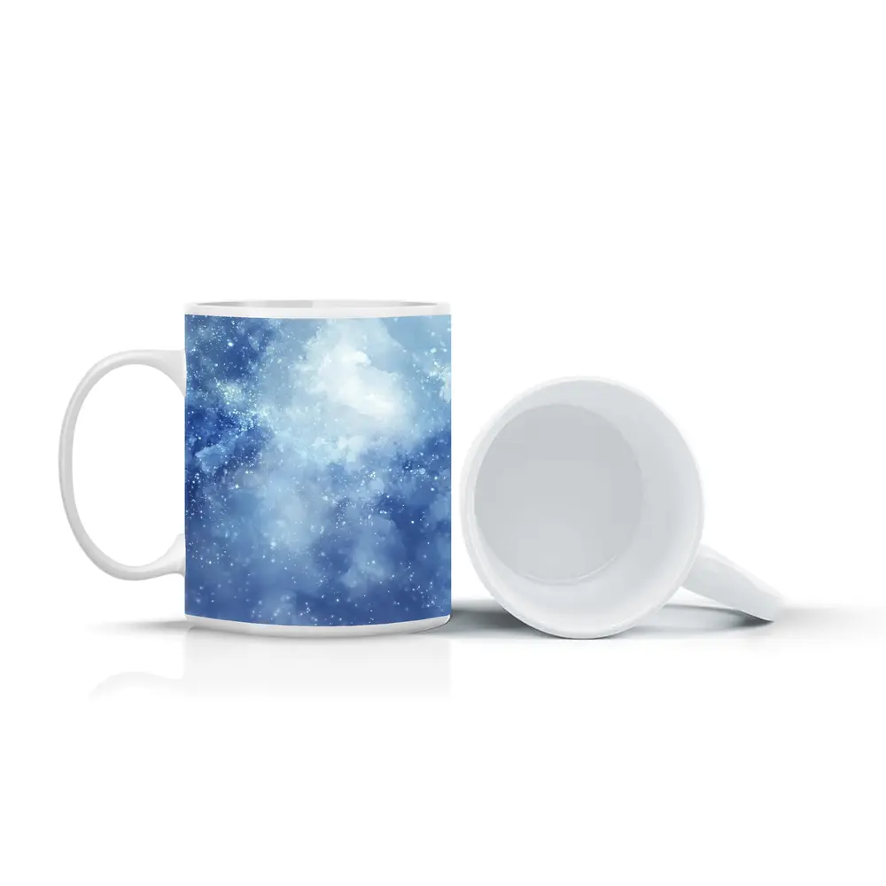 Blue Watercolor Galaxy Starry Night Art – Mugs
