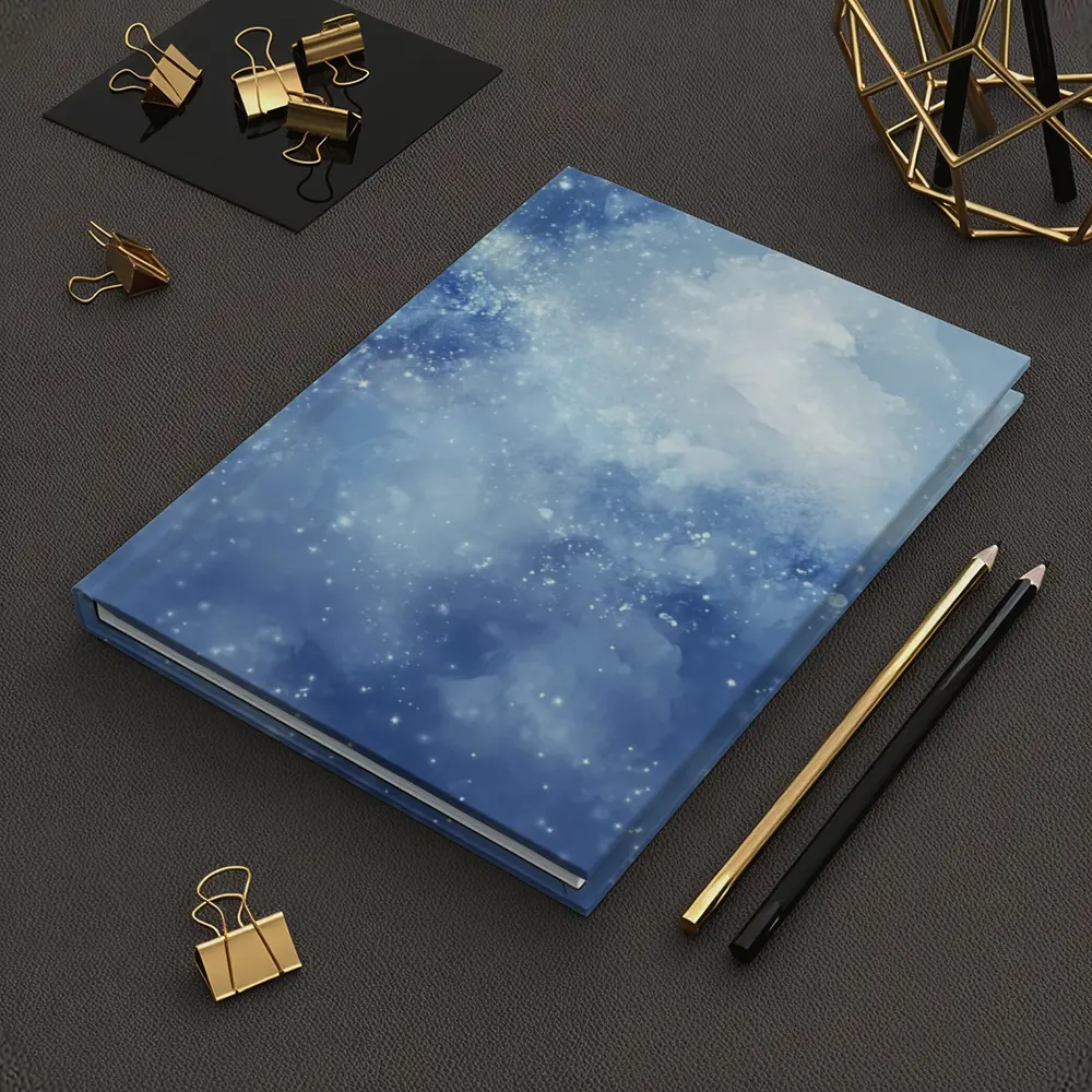 Blue Watercolor Galaxy Starry Night Art – Notebooks