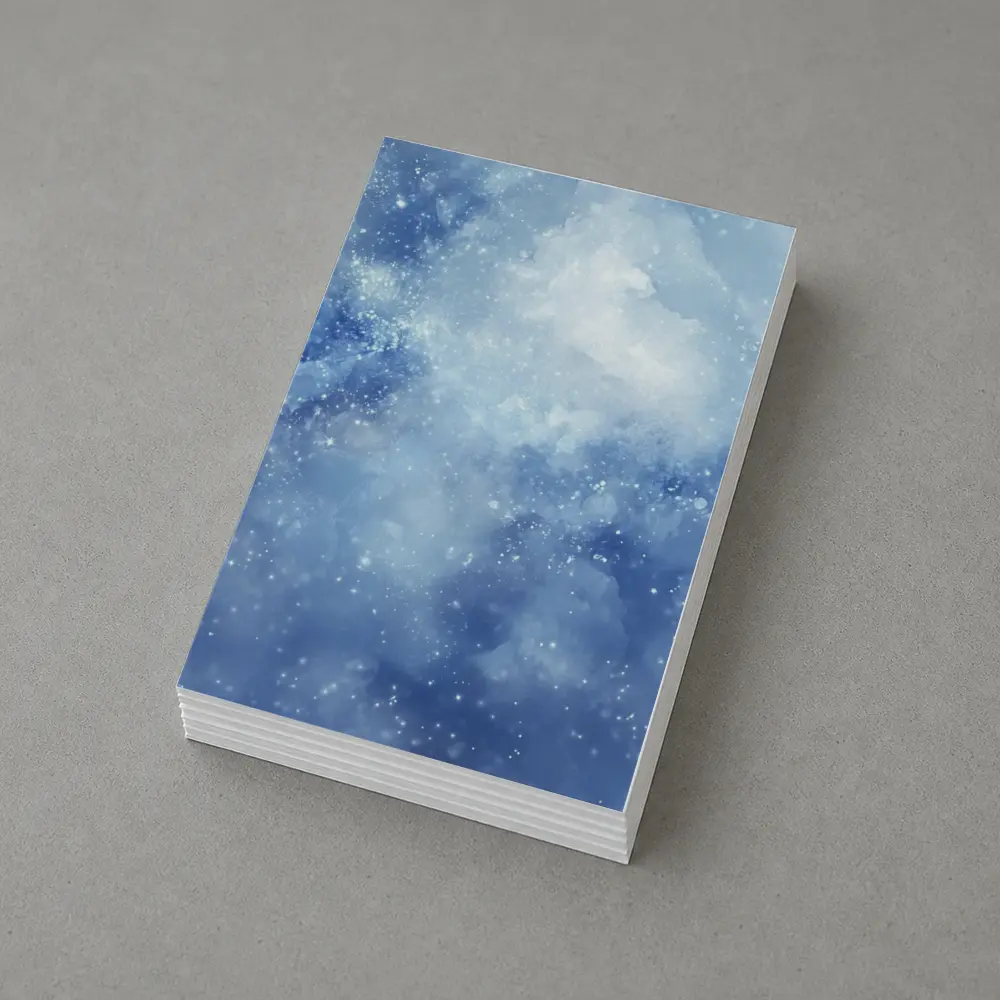 Blue Watercolor Galaxy Starry Night Art – Postcards