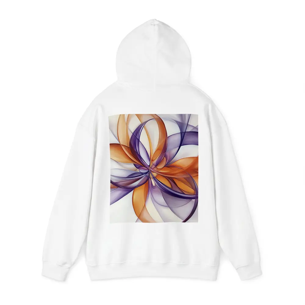 Orange Purple Abstract Flowing Ribbon Art – Hoodies